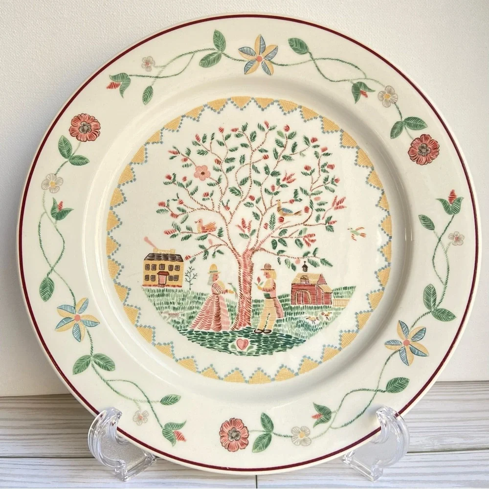 Villeroy & Boch American Sampler Luxembourg luncheon plate village scene vintage
